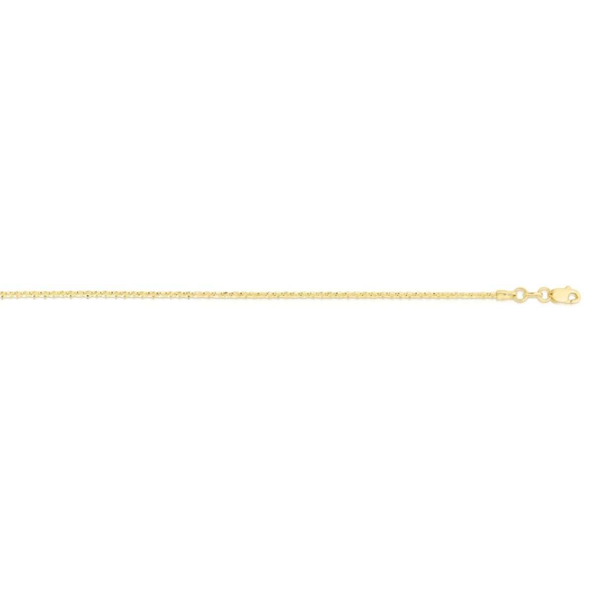 14 Karat Yellow Gold Sparkle Anklet