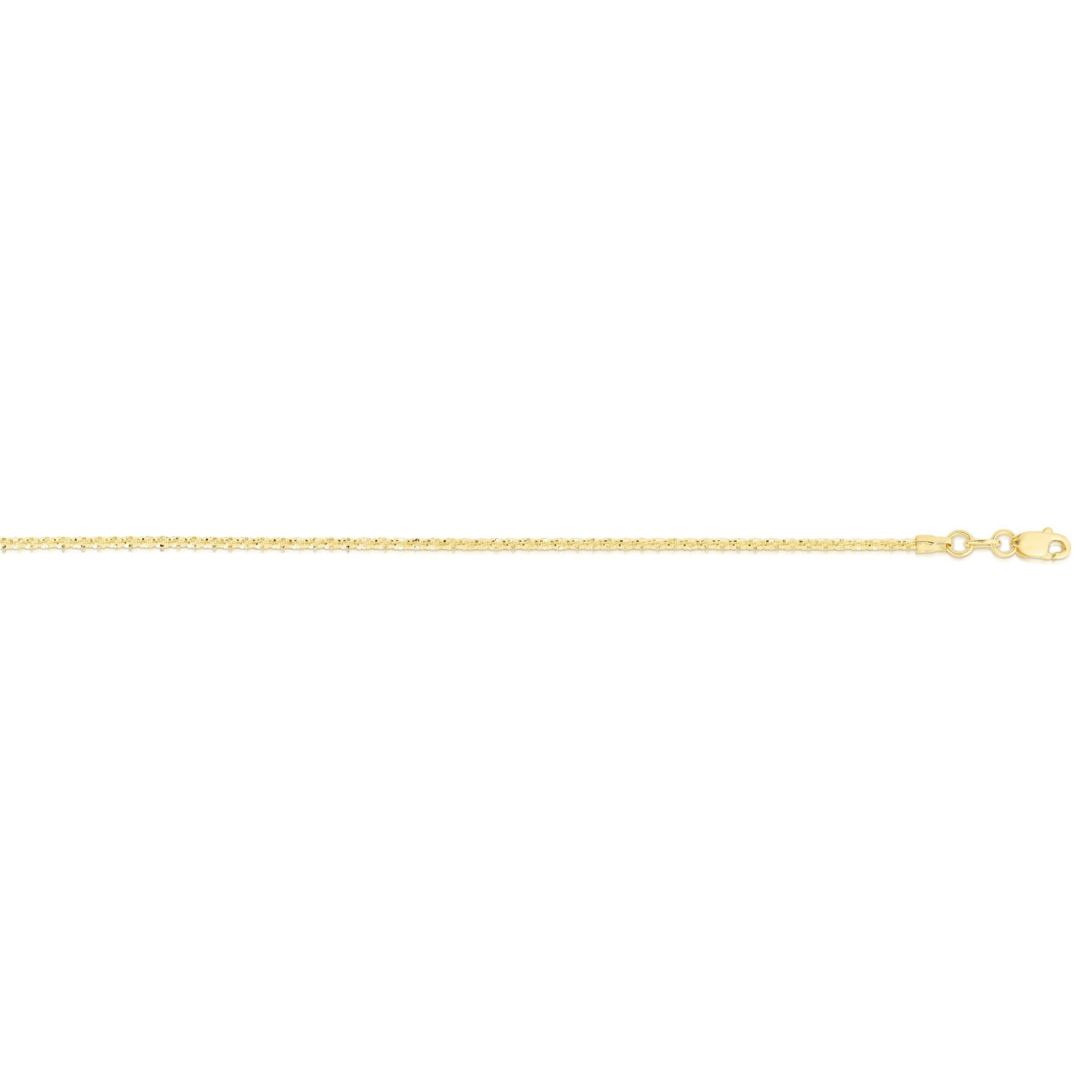14 Karat Yellow Gold Sparkle Anklet
