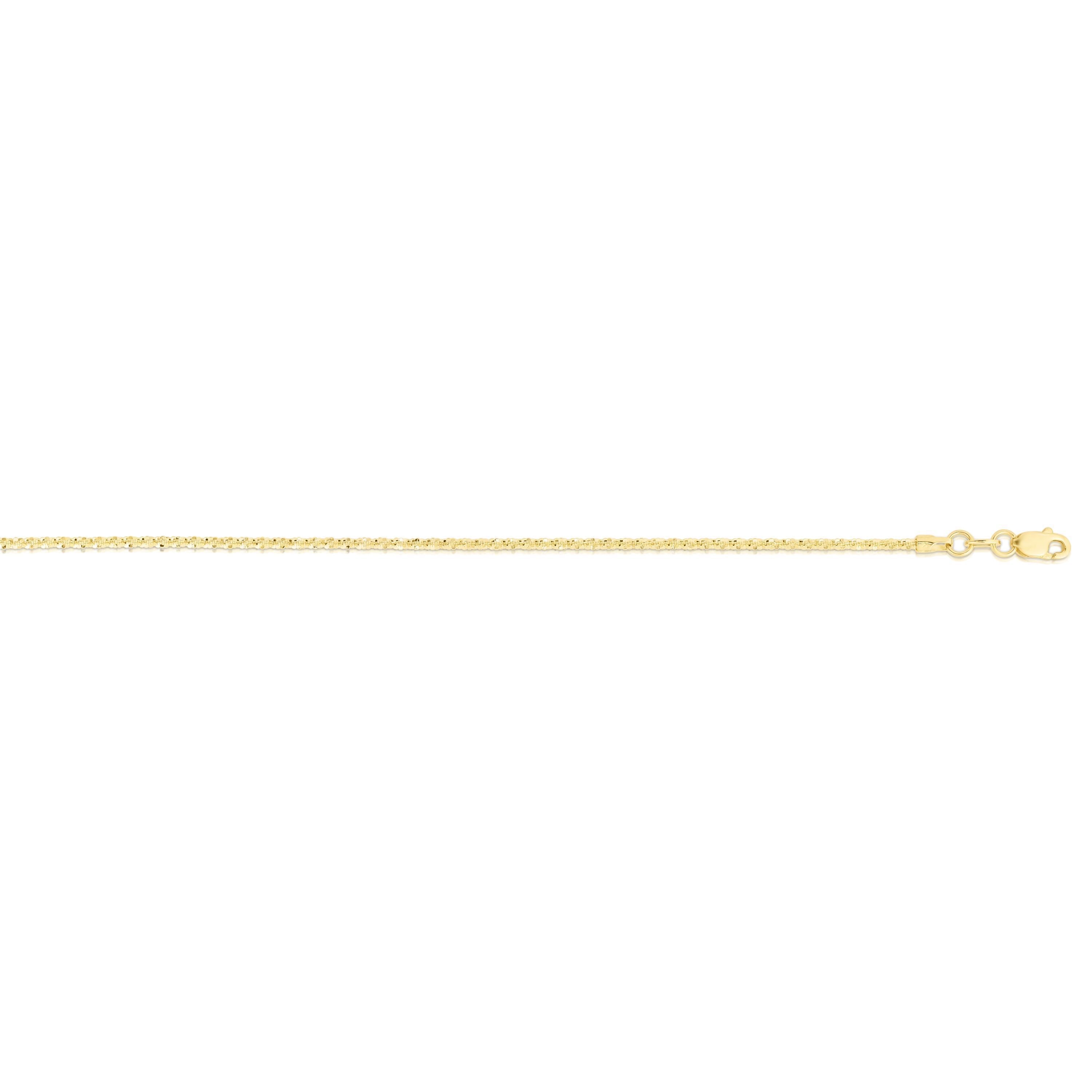 14 Karat Yellow Gold Sparkle Anklet