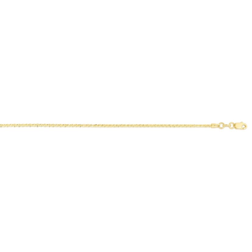 14 Karat Yellow Gold Sparkle Anklet