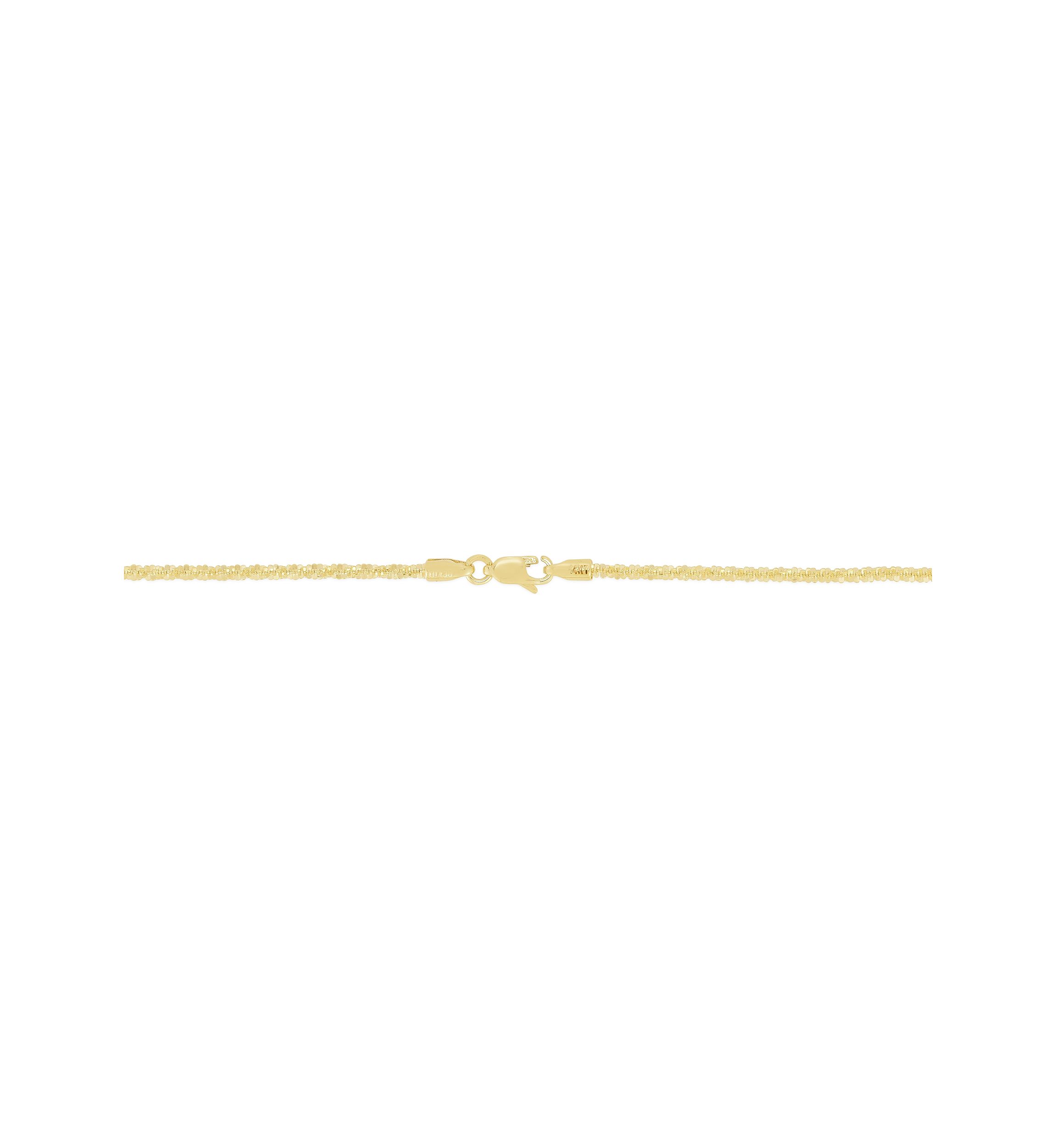 14 Karat Yellow Gold Sparkle Anklet