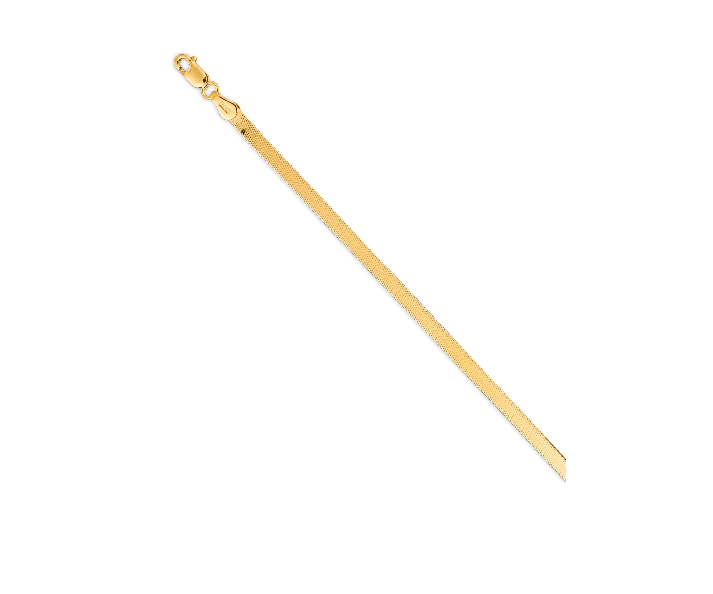 14k Yellow Gold Herringbone Bracelet