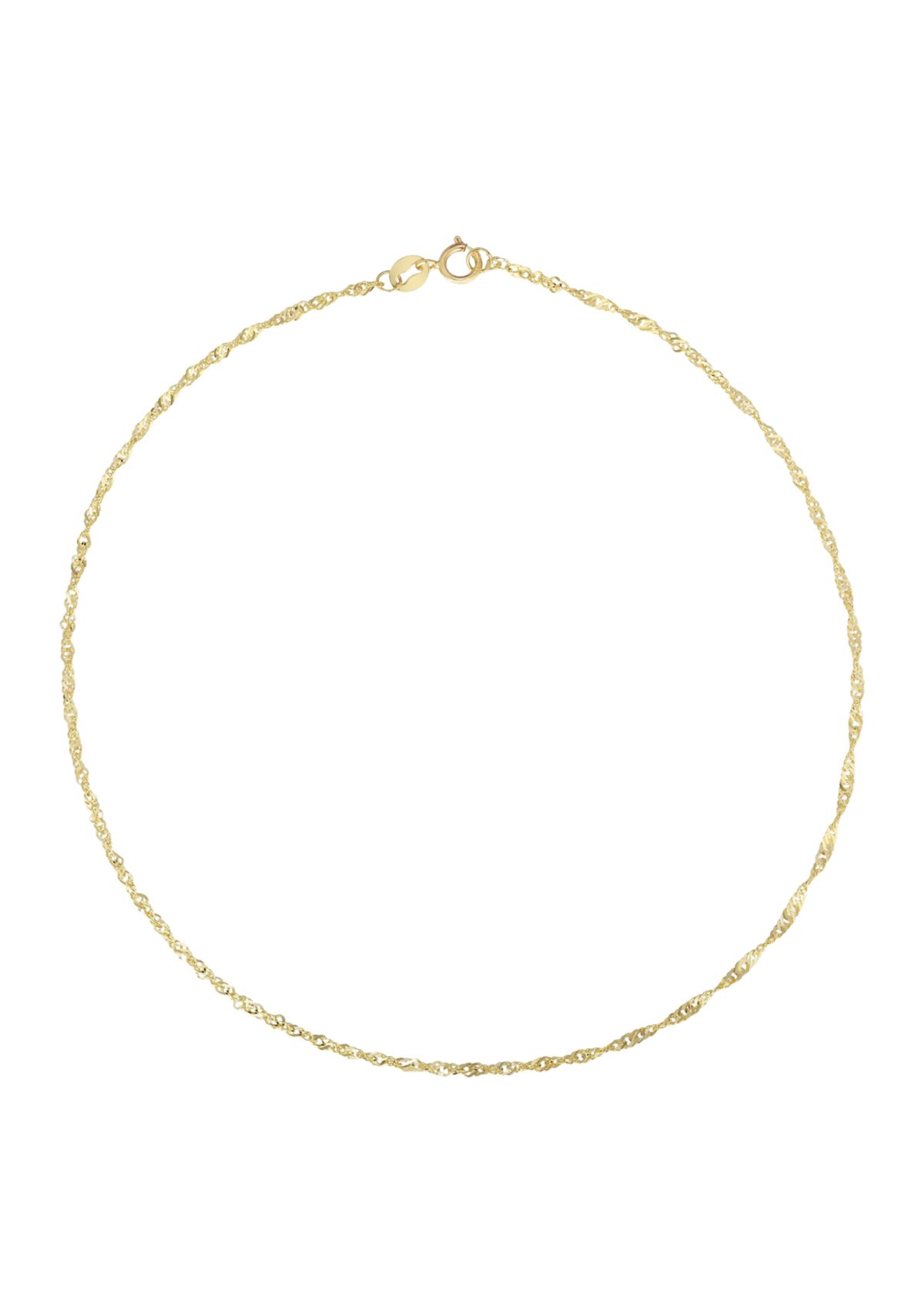 14Ky Singapore Anklet Bracelet