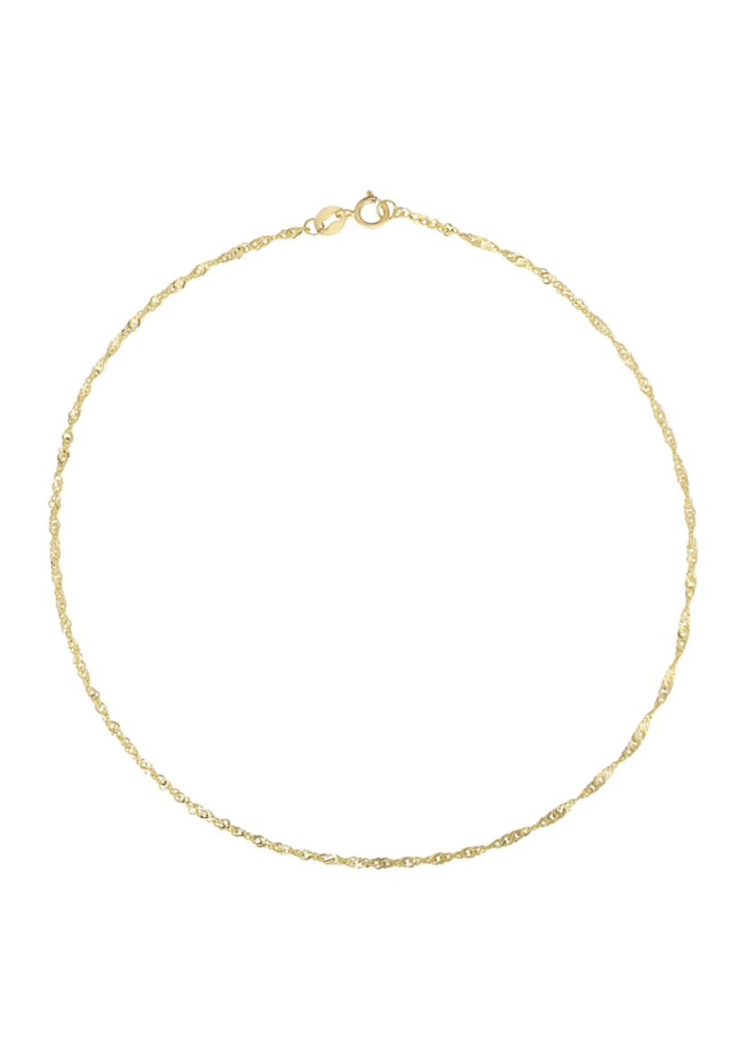 14Ky Singapore Anklet Bracelet