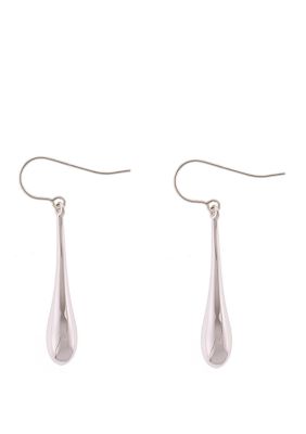 Belk & Co Teardrop Earrings in 14K White Gold, 8.25 in