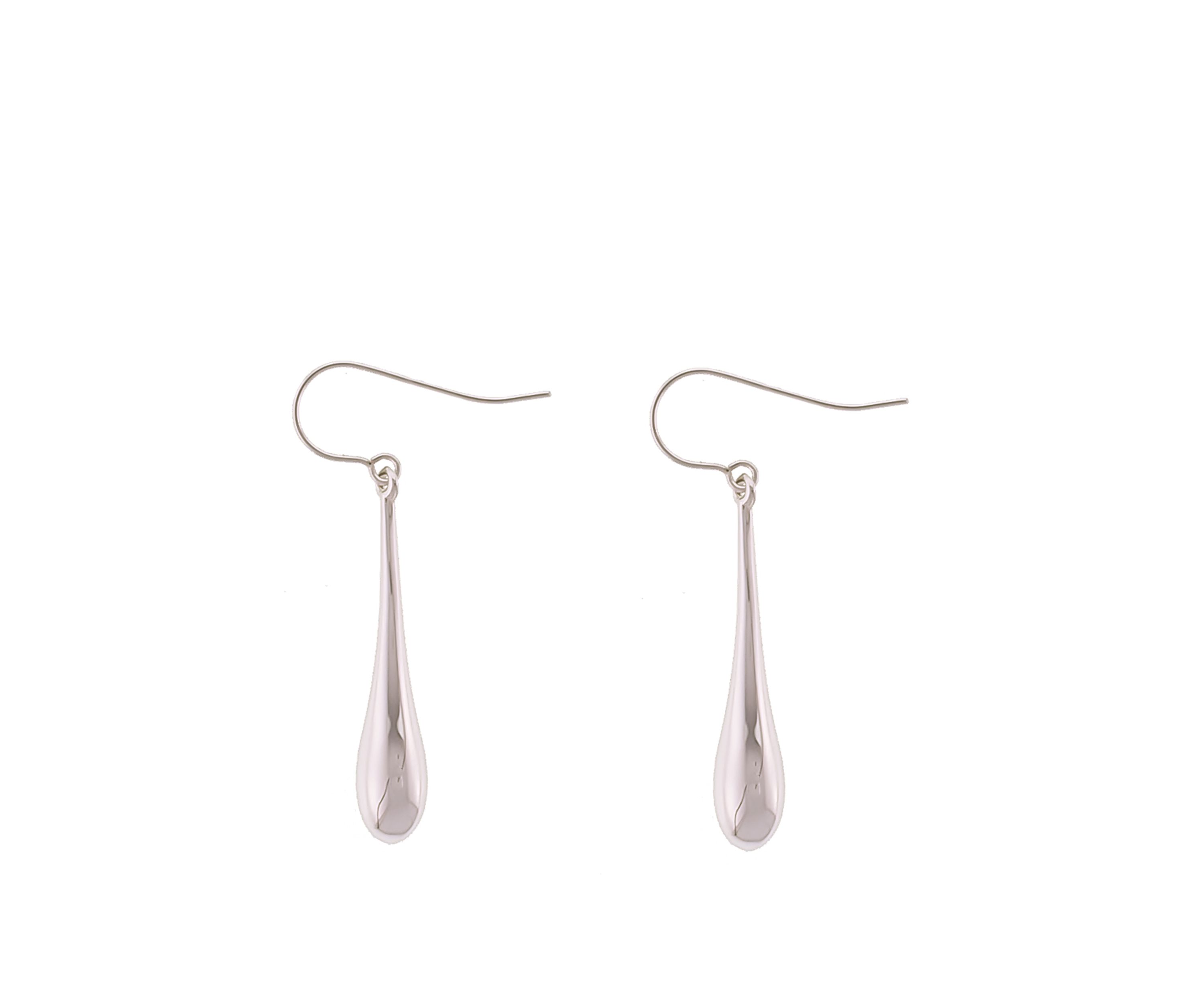 Teardrop Earrings in 14K White Gold