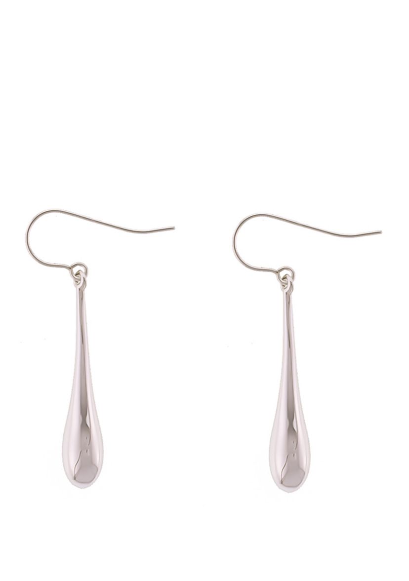 Teardrop Earrings in 14K White Gold