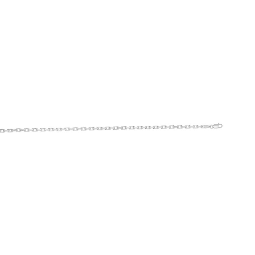 14K White Gold  French Cable Bracelet