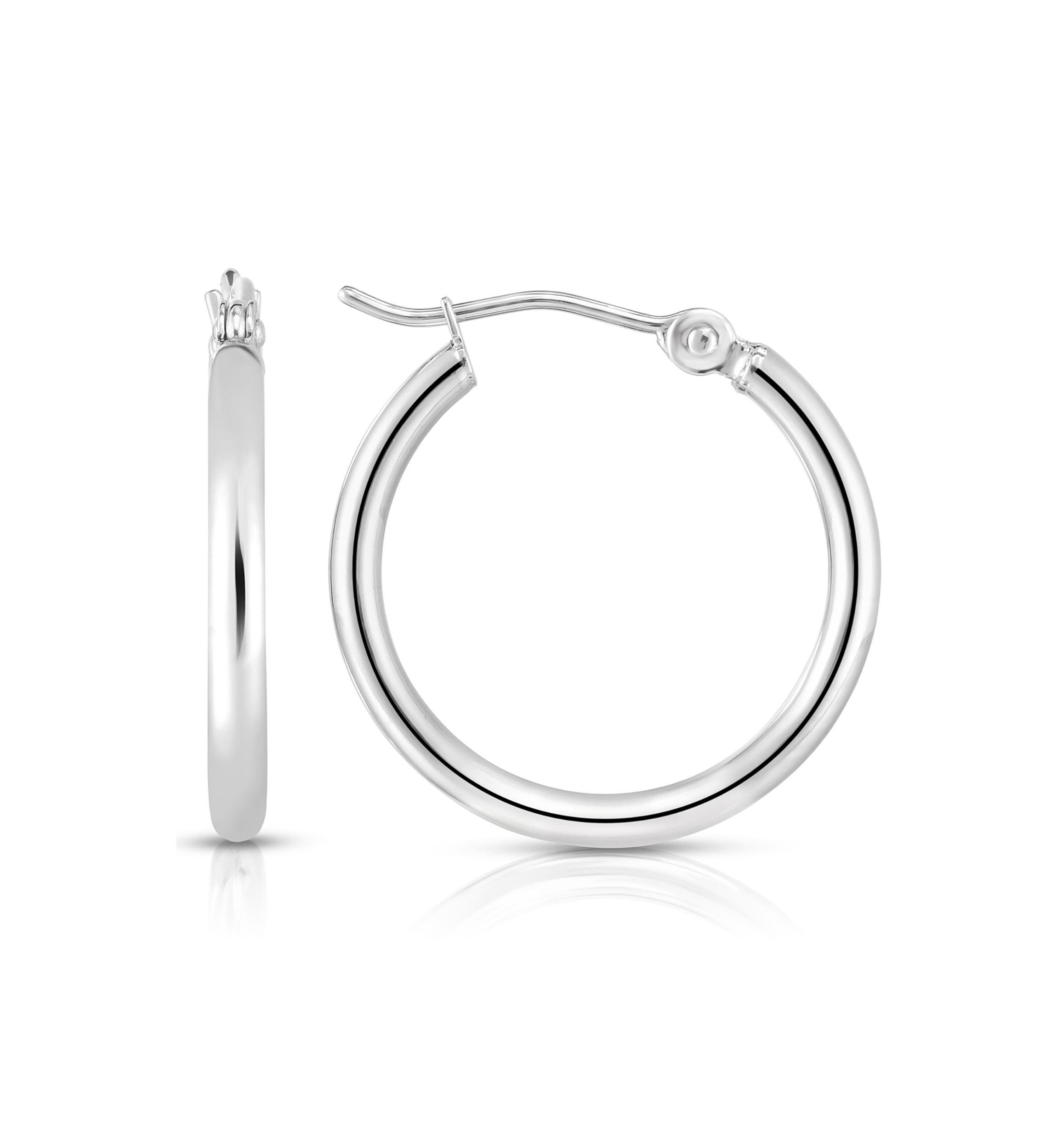 14Kw Round Tube Earring