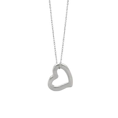 Belk & Co 14KW HEART NECKLACE
