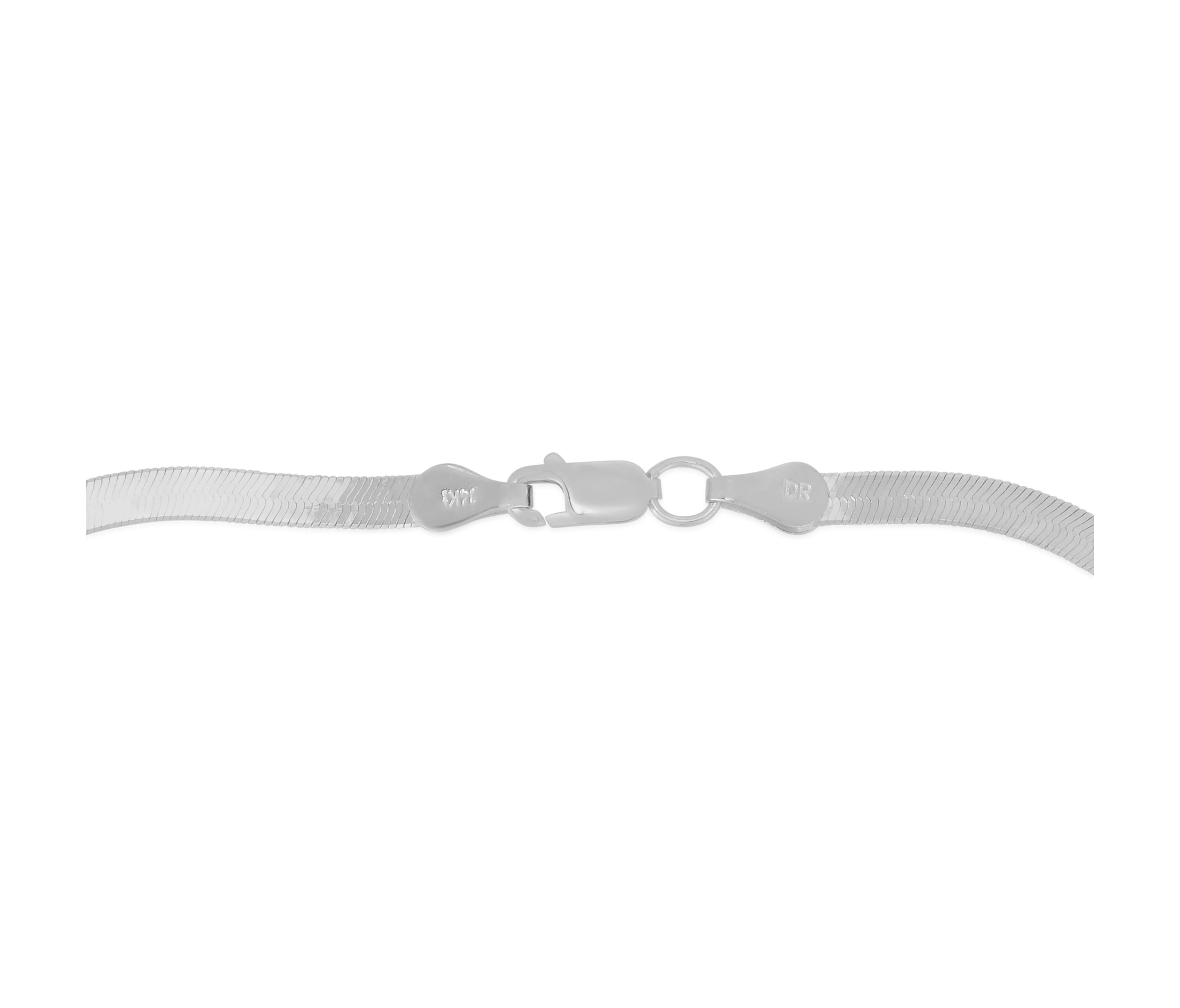 14K White Gold  Herringbone Chain