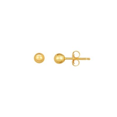 10K Yellow Gold Ball Earring