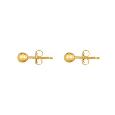 10K Yellow Gold Ball Earring