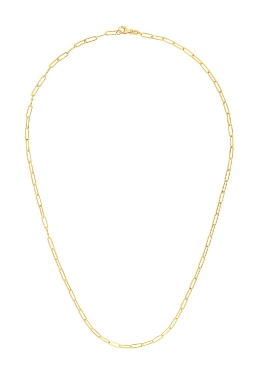 10K Yellow Gold  Paperclip Chain