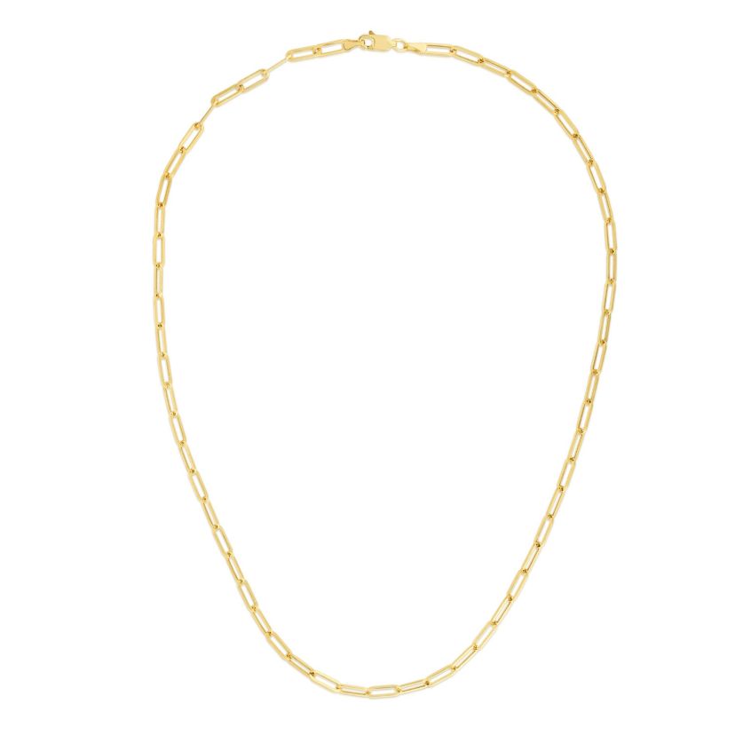 10K Yellow Gold Paperclip Chain
