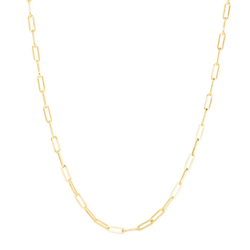 10K Yellow Gold Paperclip Chain