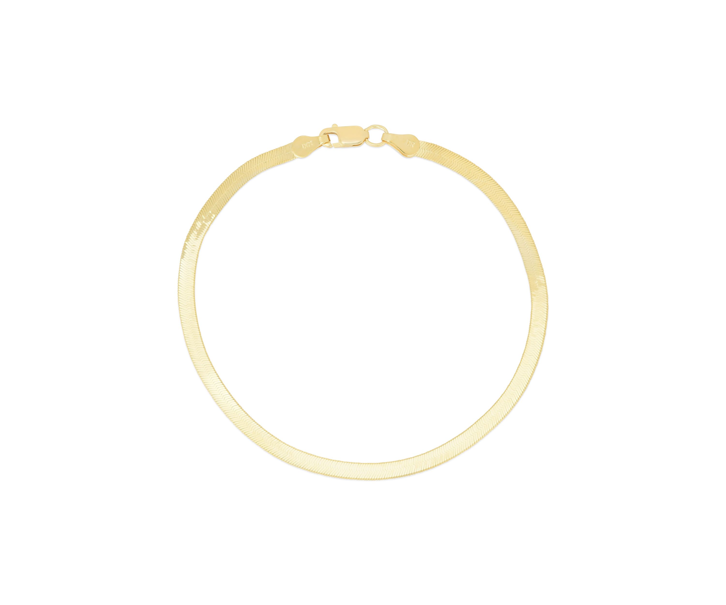 10KY Yellow Gold Herringbone Bracelet