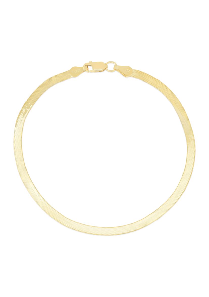 10KY Yellow Gold Herringbone Bracelet