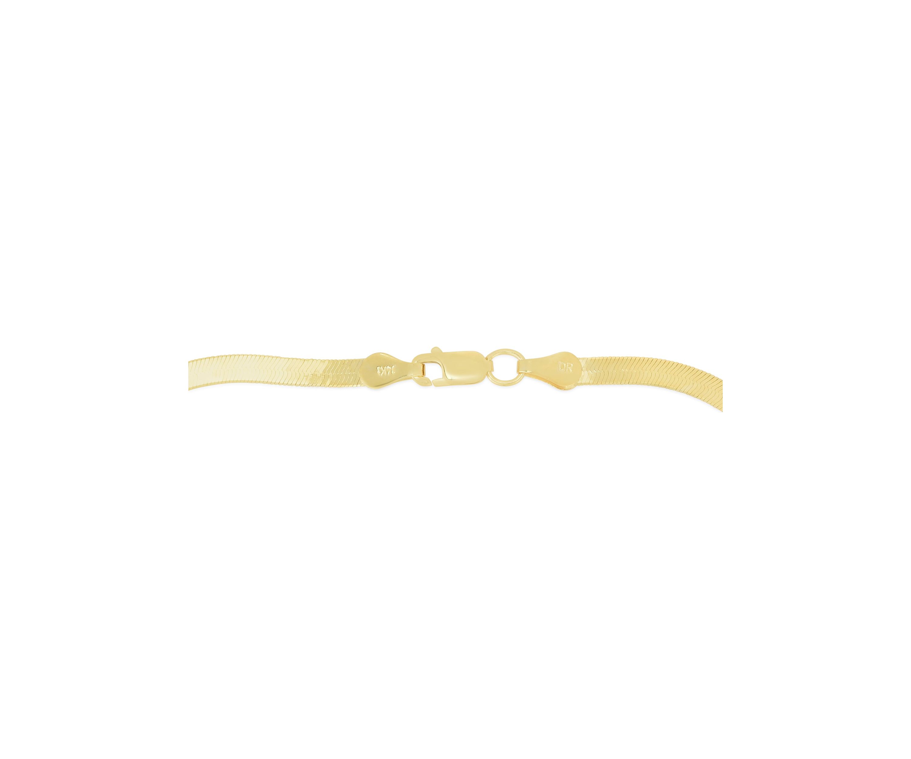 10KY Yellow Gold Herringbone Bracelet