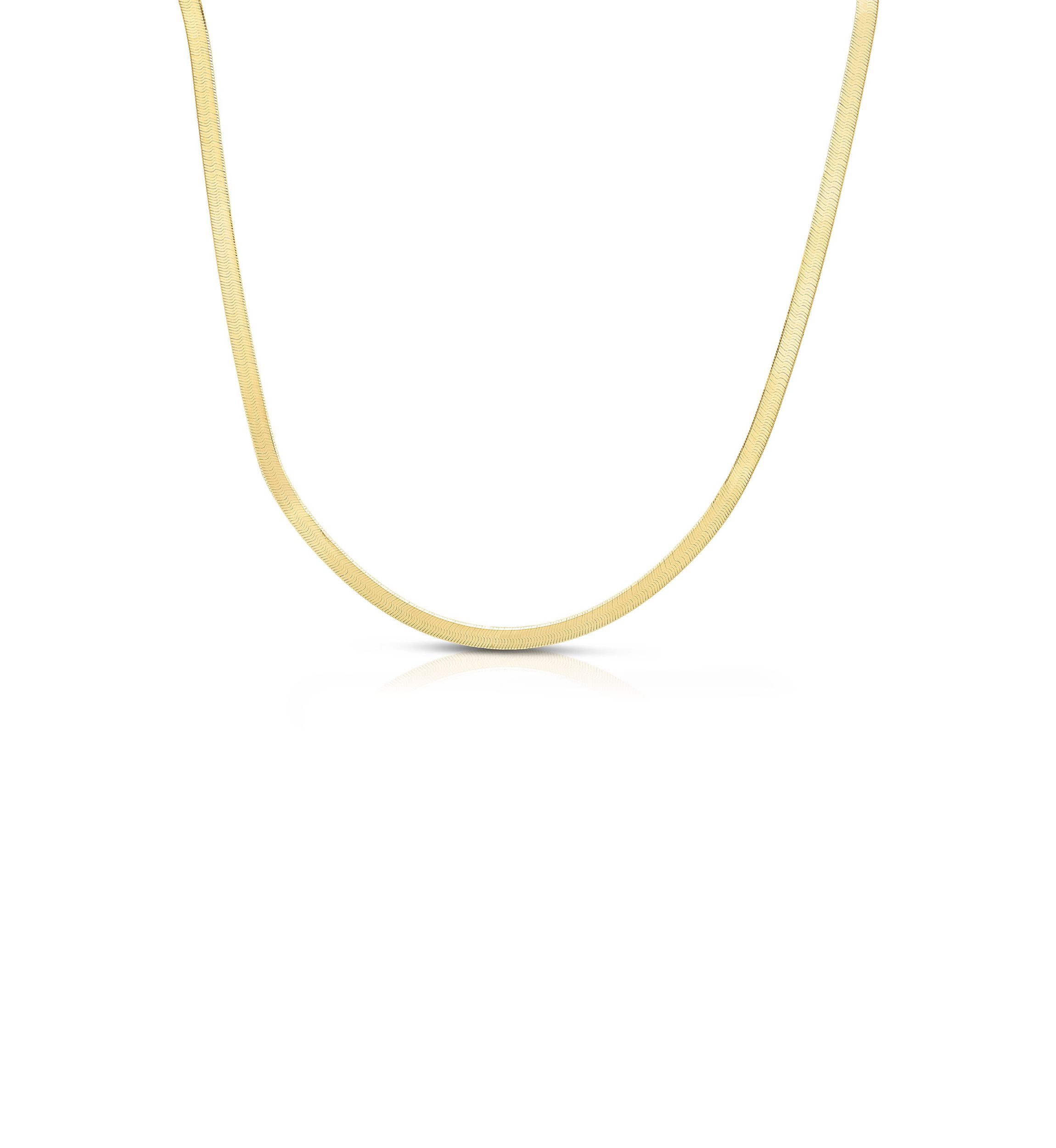 Yellow Gold Herringbone Chain