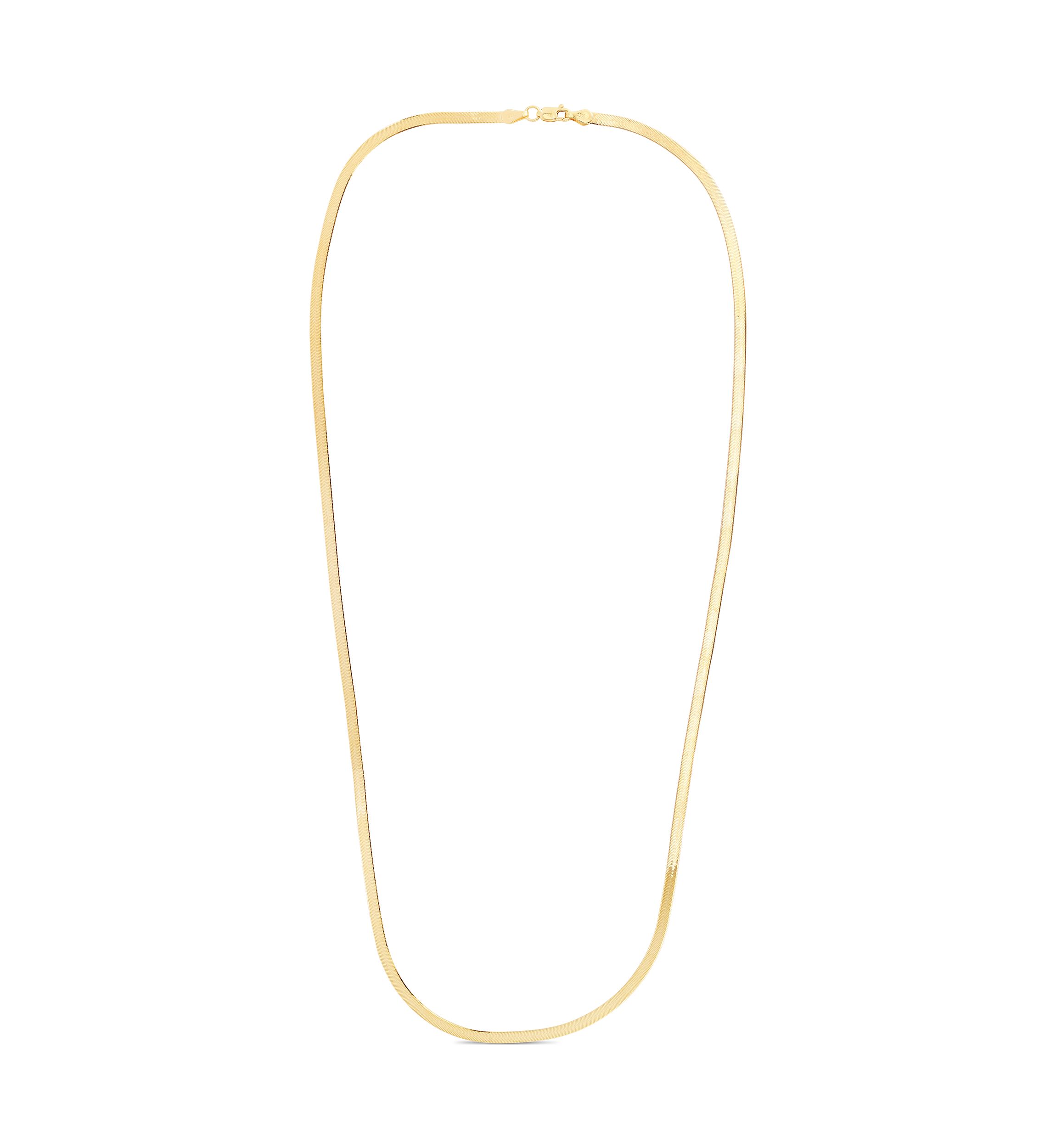 Yellow Gold Herringbone Chain