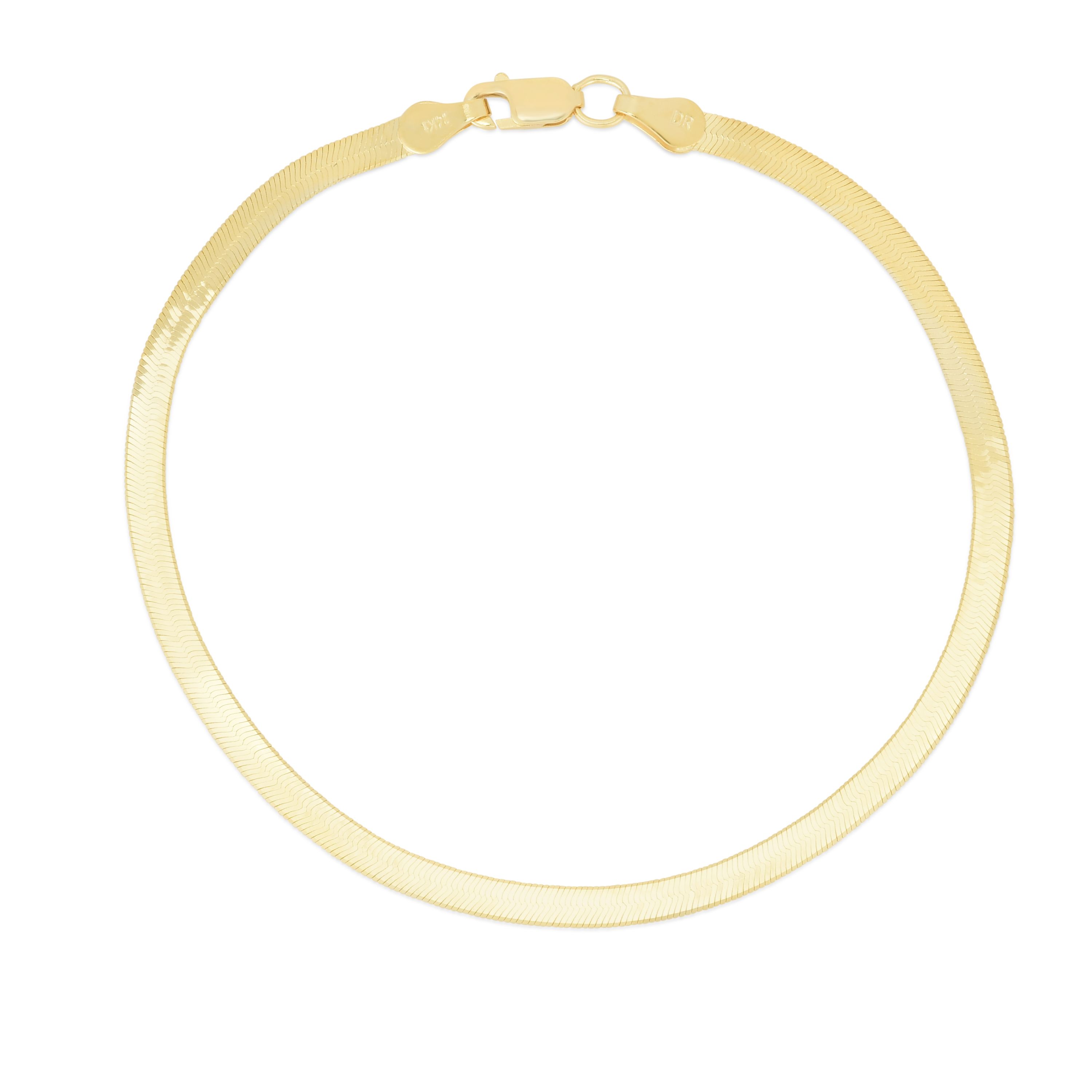 10K Yellow Gold Herringbone Bracelet