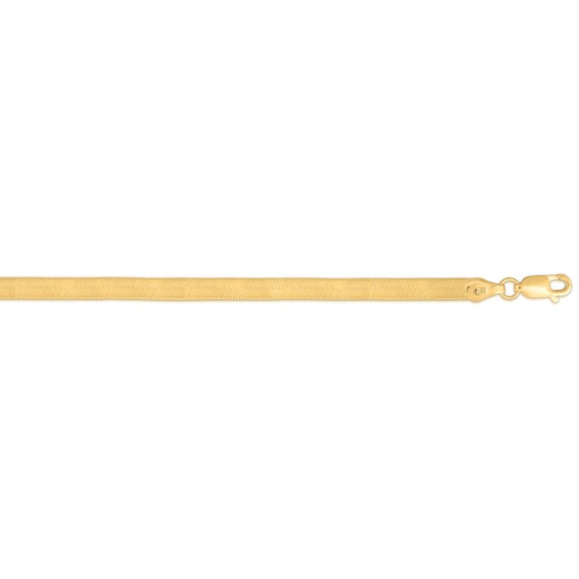 10K Yellow Gold Herringbone Bracelet