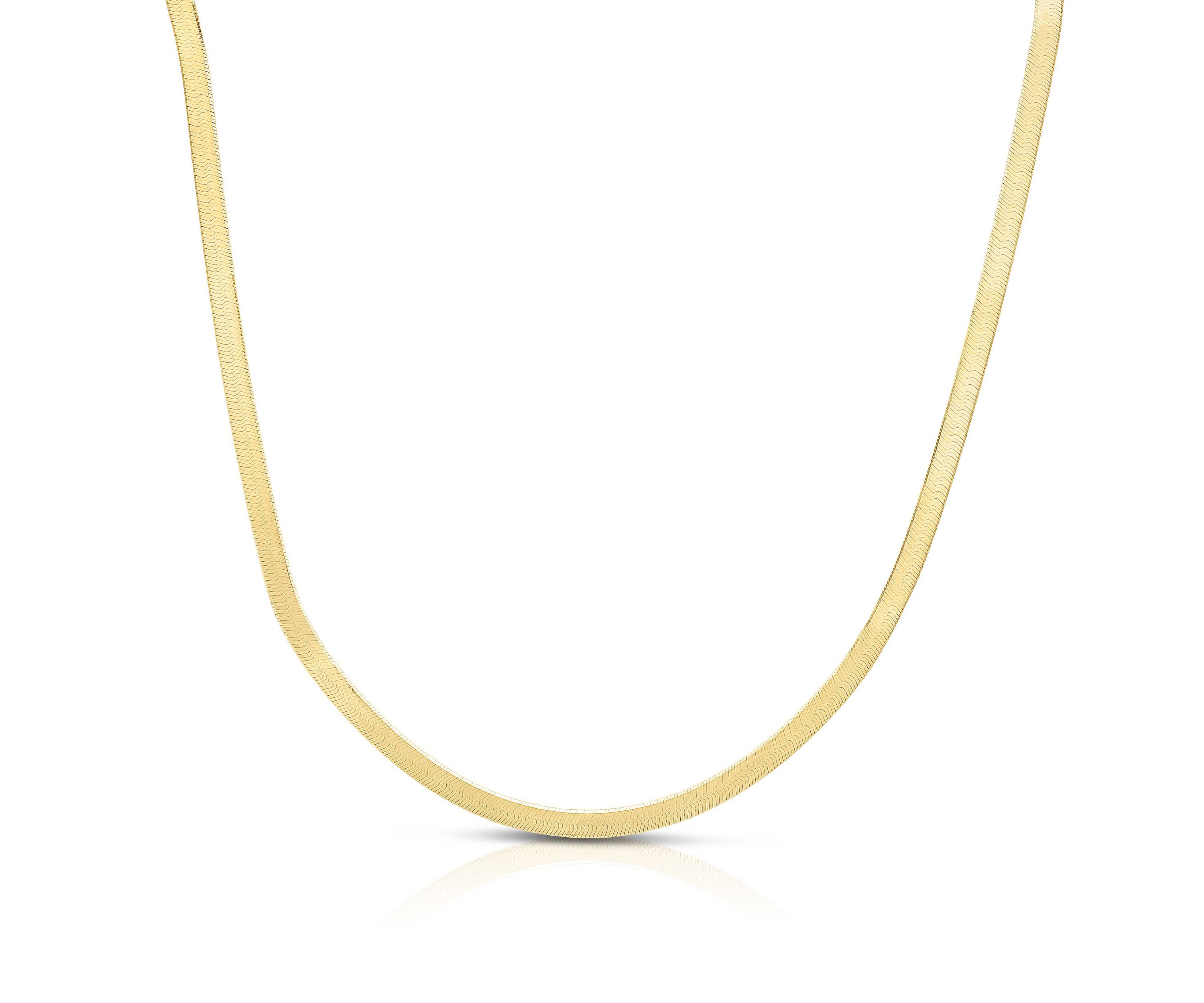 10K Yellow Gold Herringbone Chain