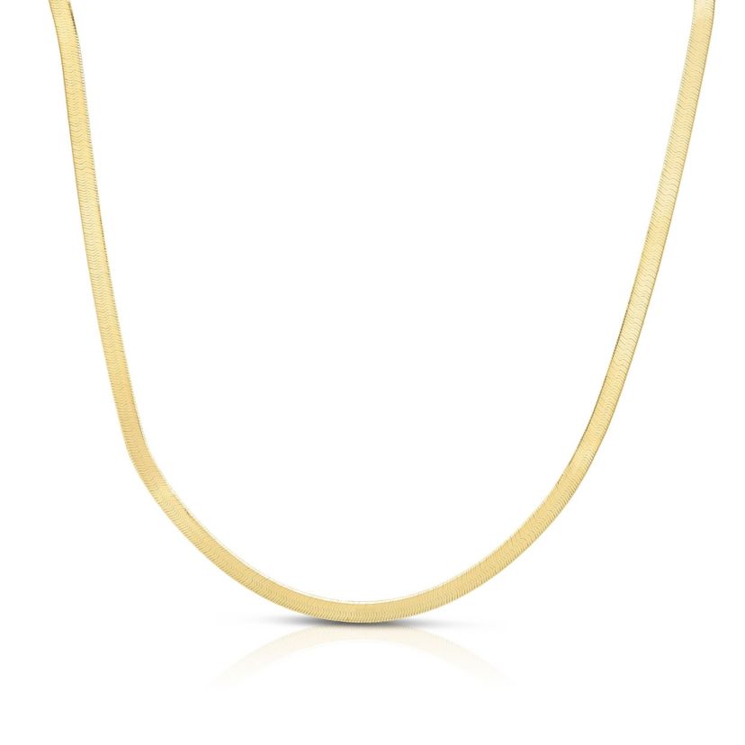 10K Yellow Gold Herringbone Chain