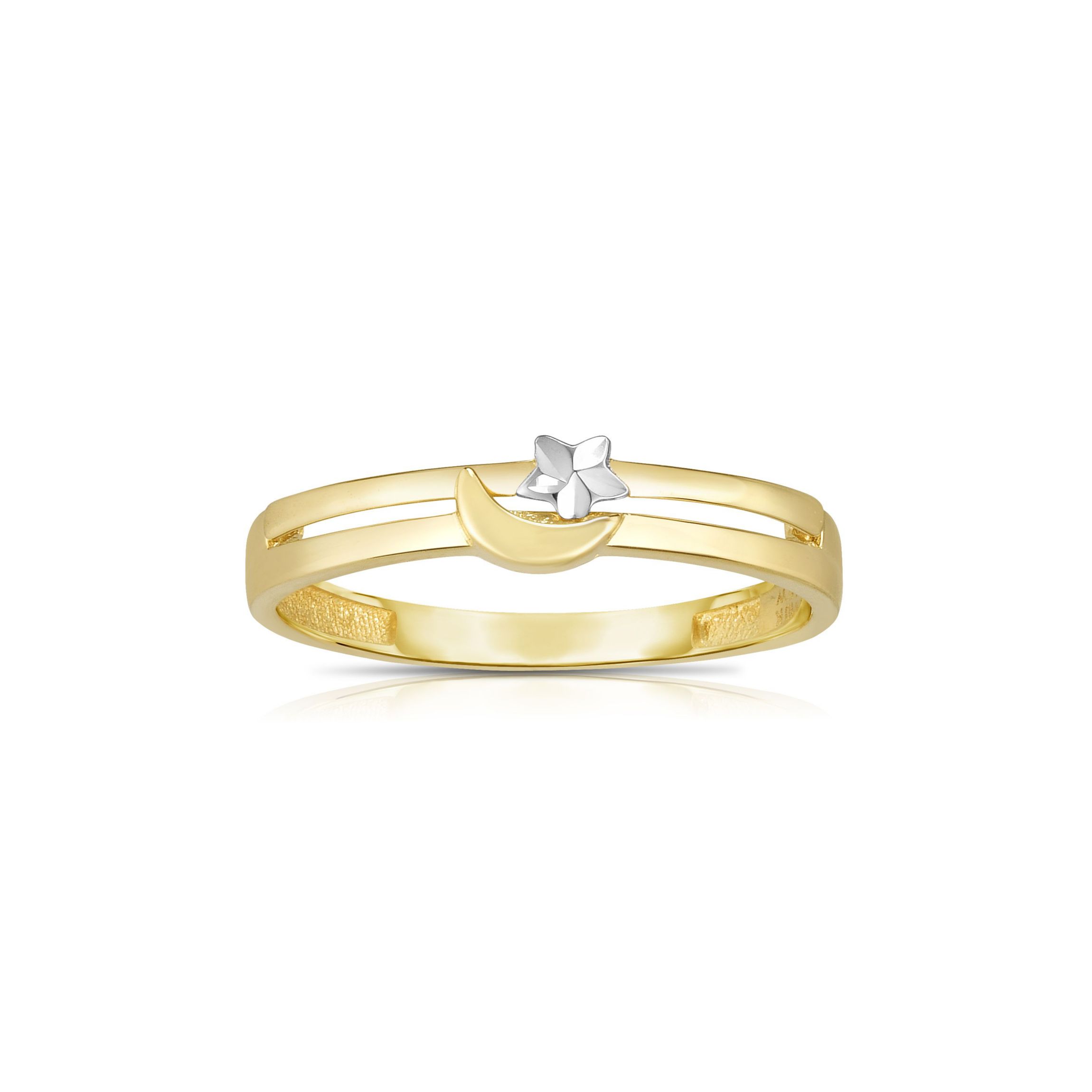 10KTT MOON AND STAR RING