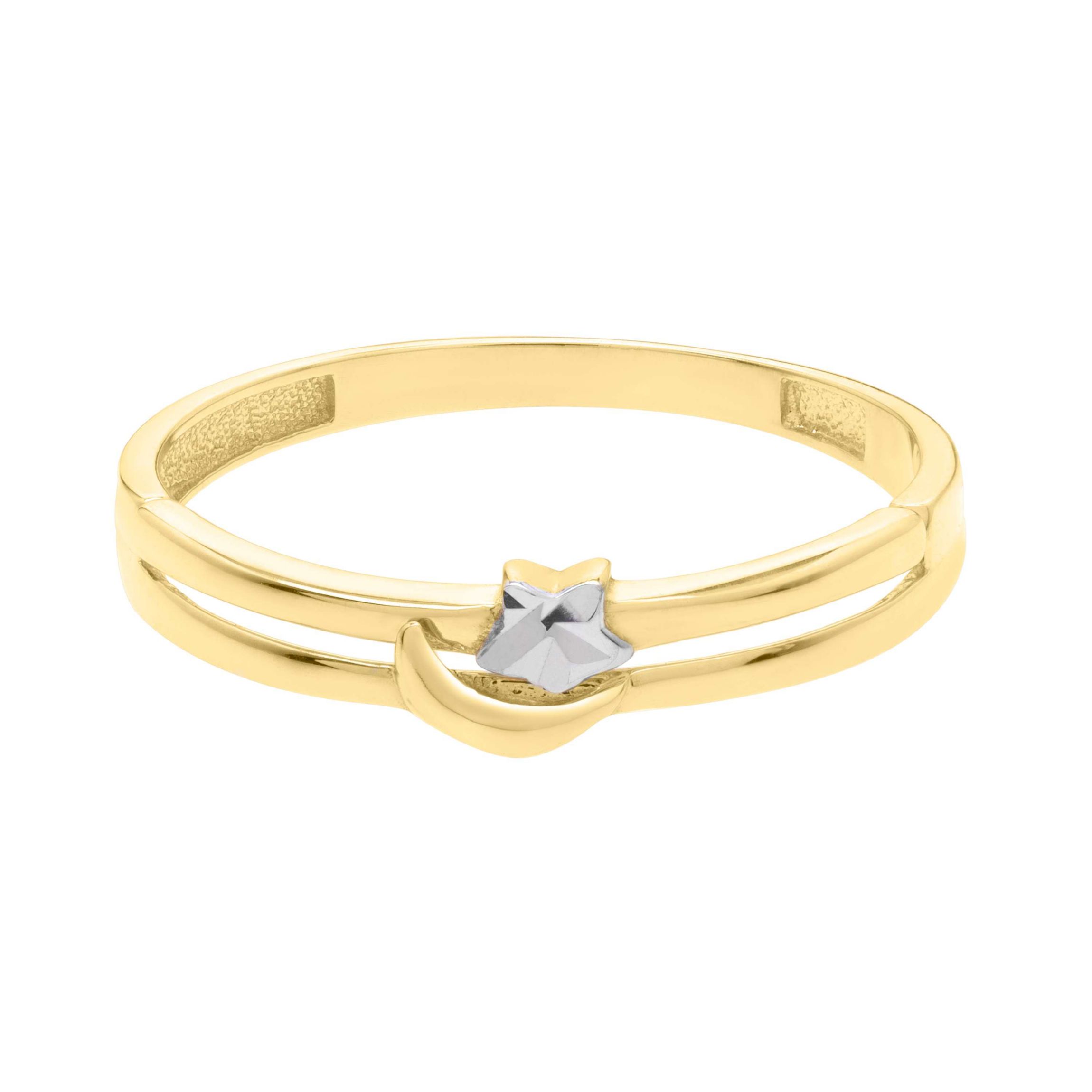 10KTT MOON AND STAR RING