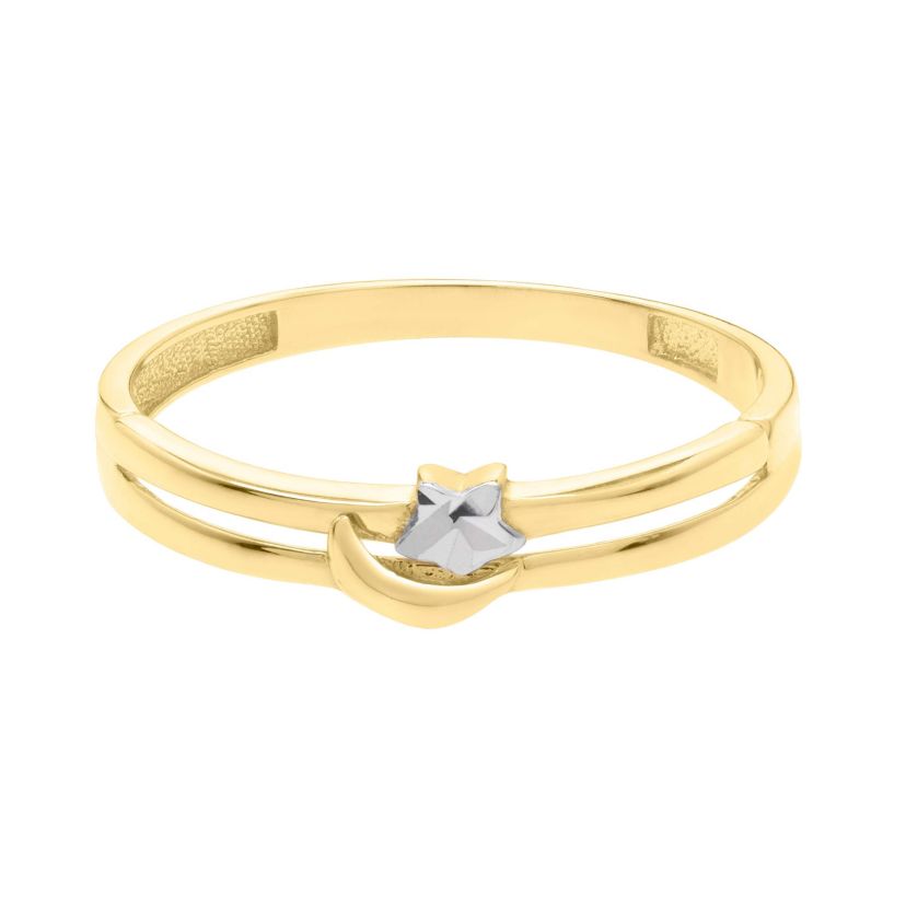 10KTT MOON AND STAR RING
