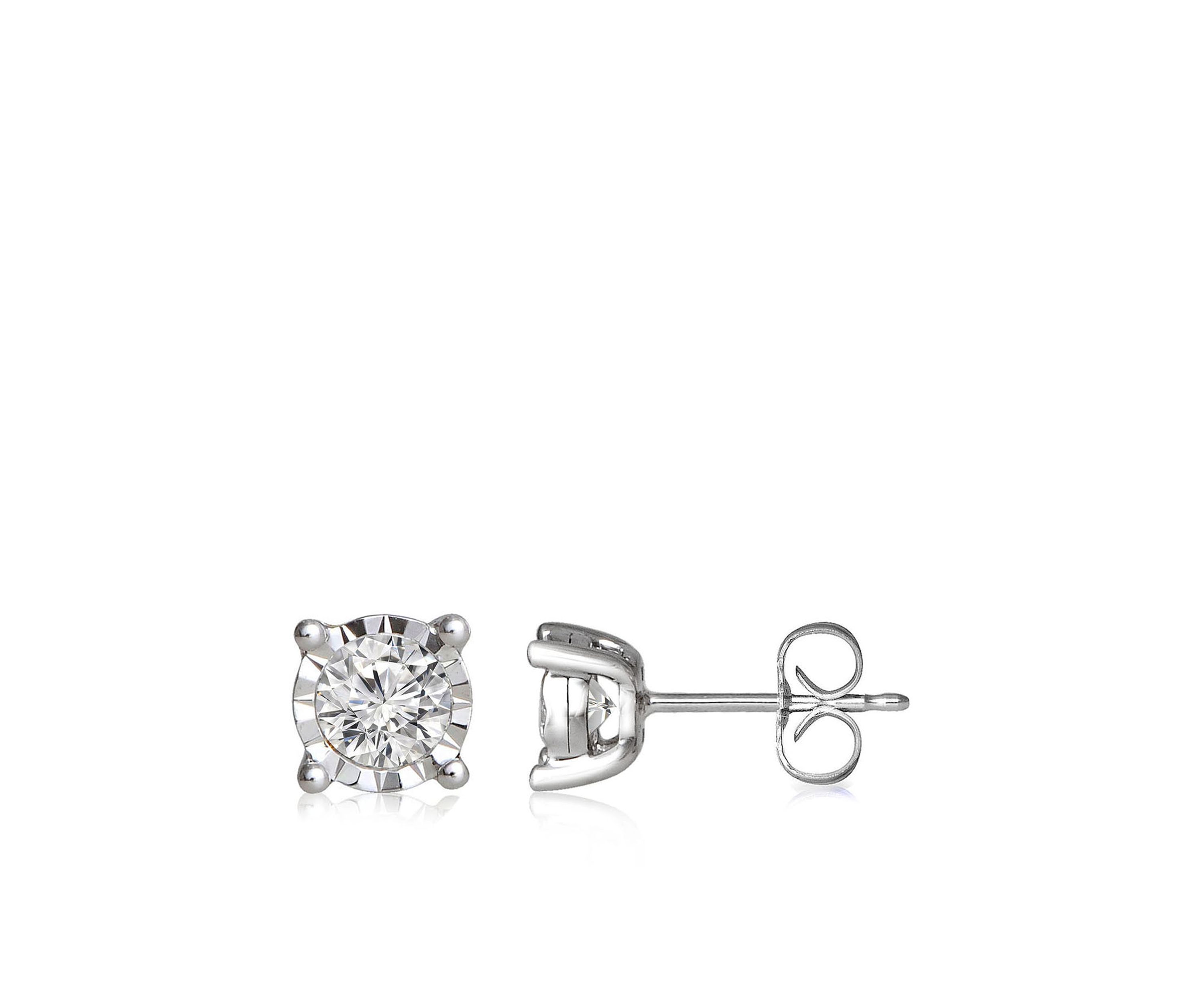 Bella Mirage 1/2 ct. t.w. Diamond Stud Earrings in Sterling Silver