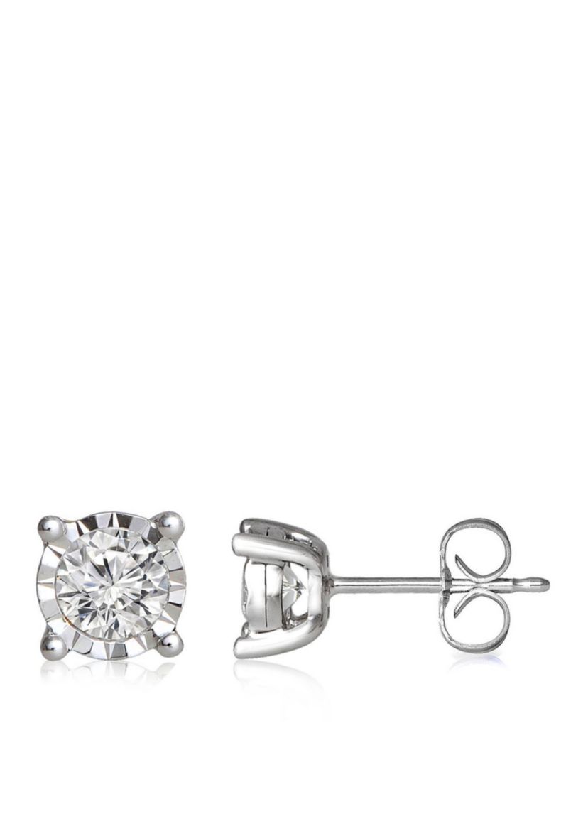 Bella Mirage 1/2 ct. t.w. Diamond Stud Earrings in Sterling Silver