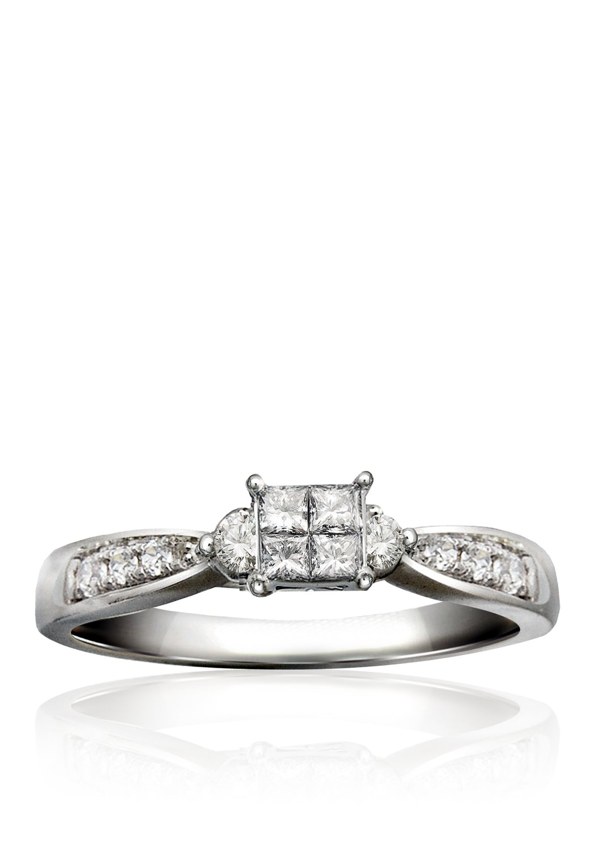 Diamond Promise Ring in Sterling Silver