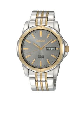 Seiko Men s 100 Meter Two Tone Functional Solar Watch