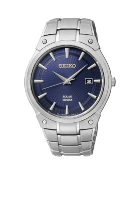 Seiko Men's 100 Meter Stainless Steel Solar Dress Watch | belk