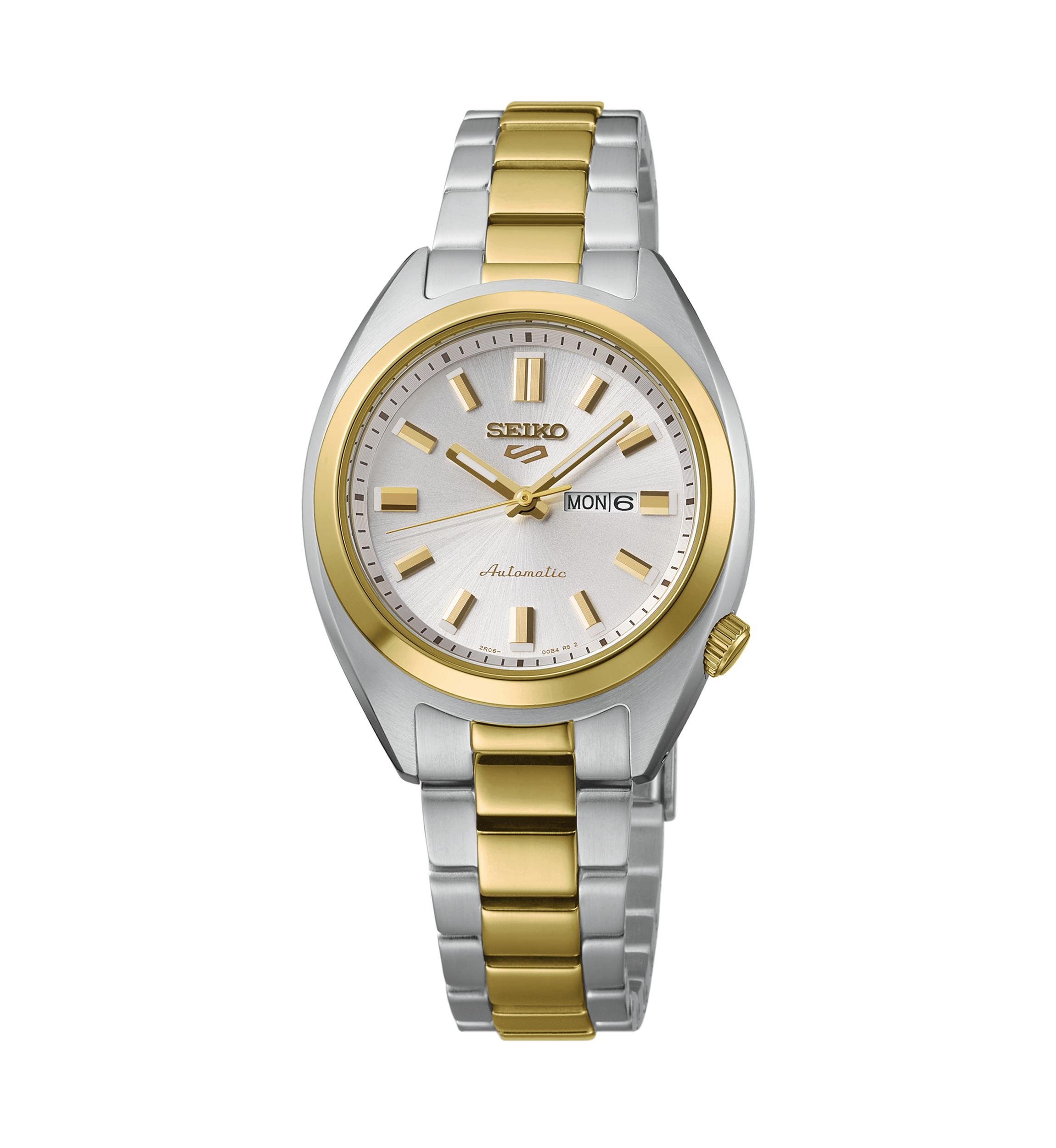 Seiko 5 Sports Two-Tone Automatic White Dial Watch | Belk
