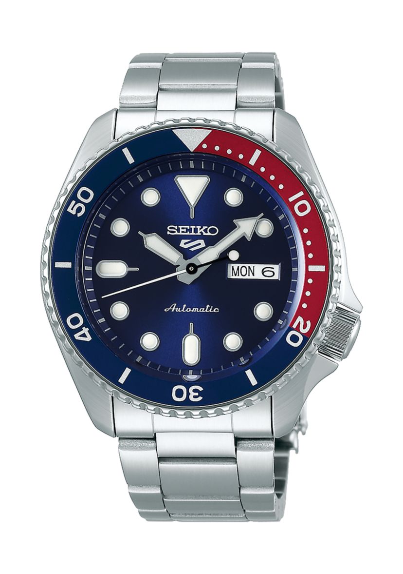 Mens Blue and Red Bezel Watch