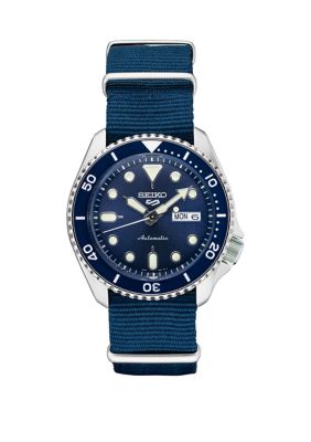 Seiko Men s Stainless Steel Sports Nylon Strap Watch belk