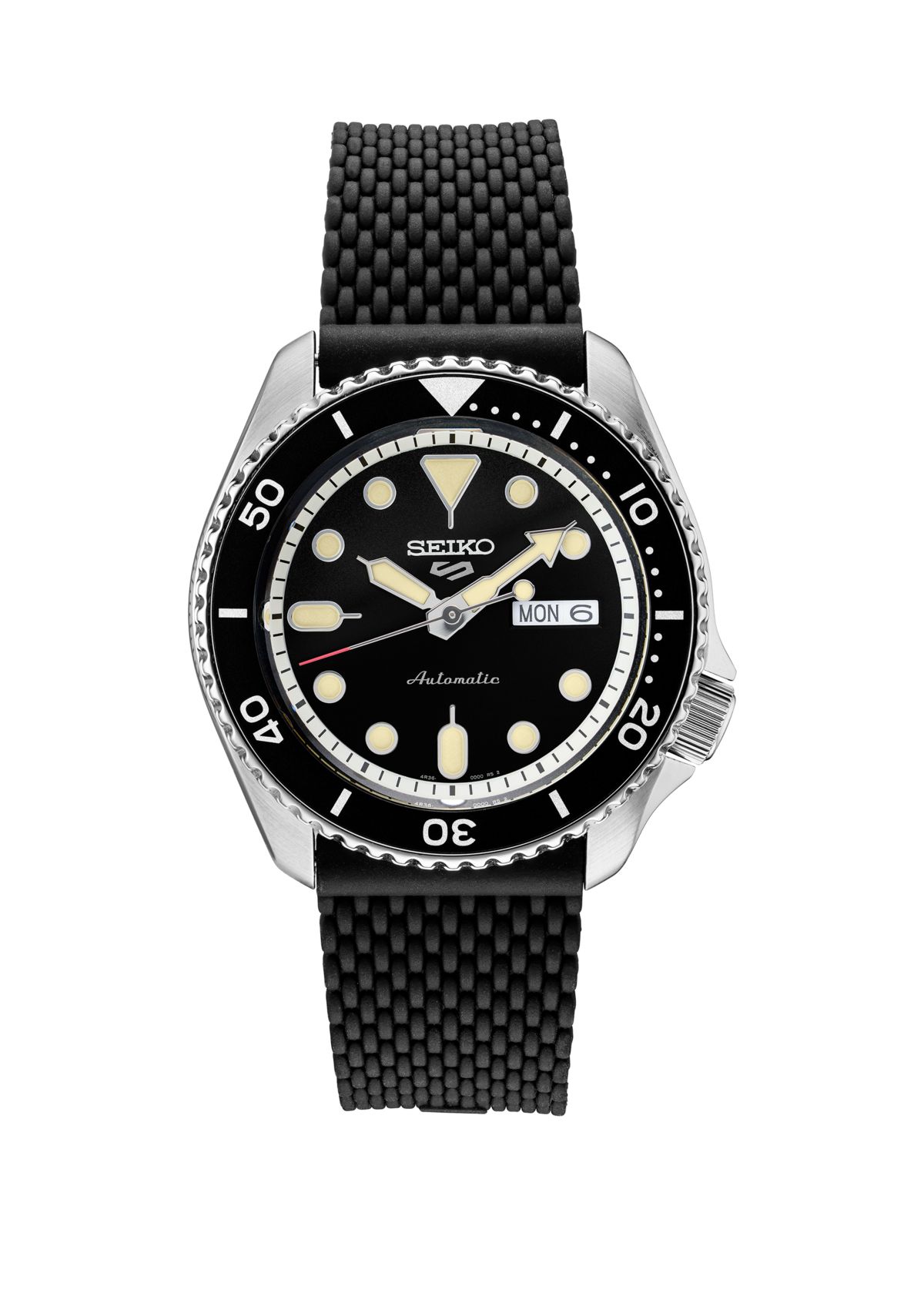 Mens 5 Sports Black Dial Watch