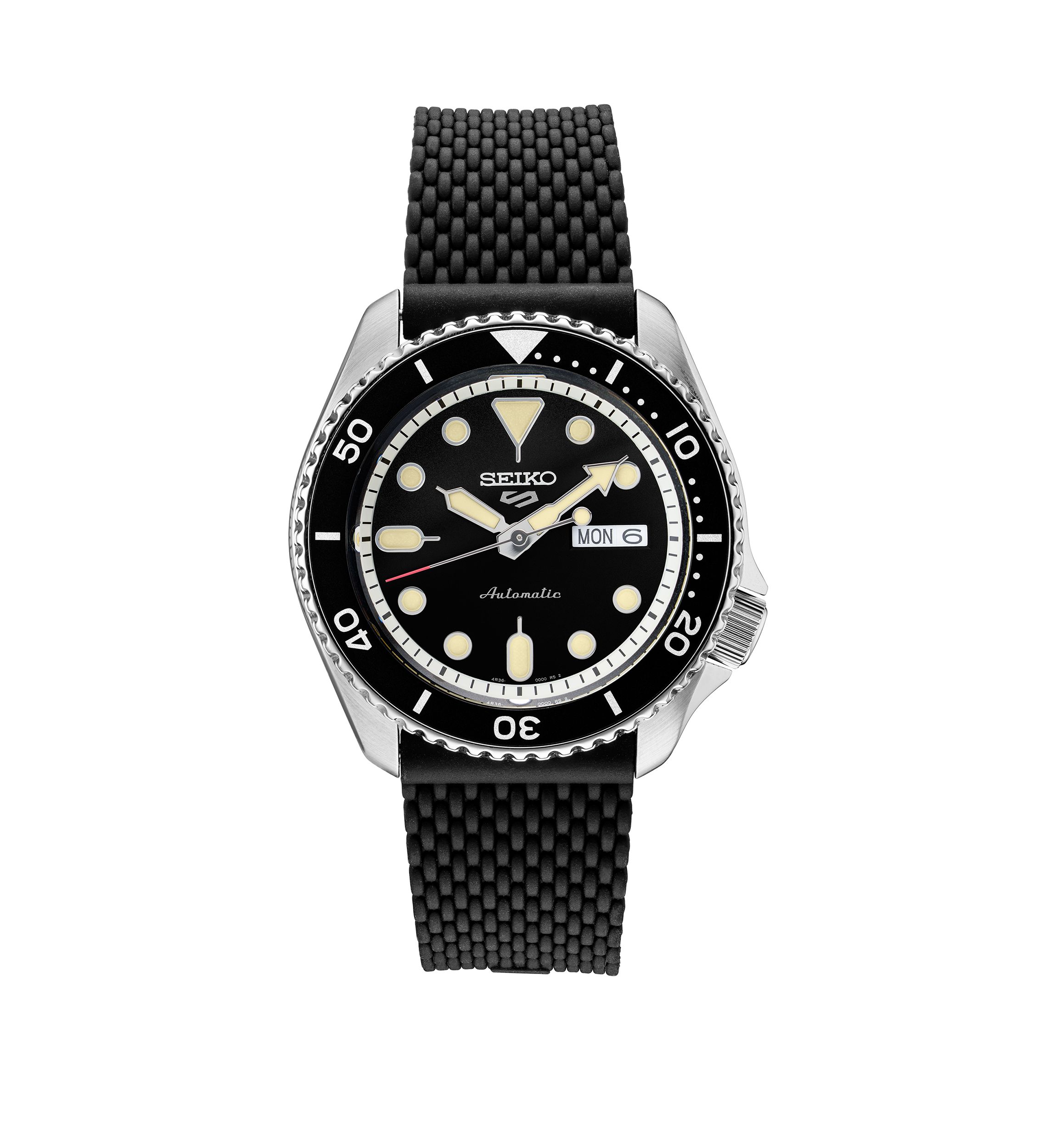 Mens 5 Sports Black Dial Watch