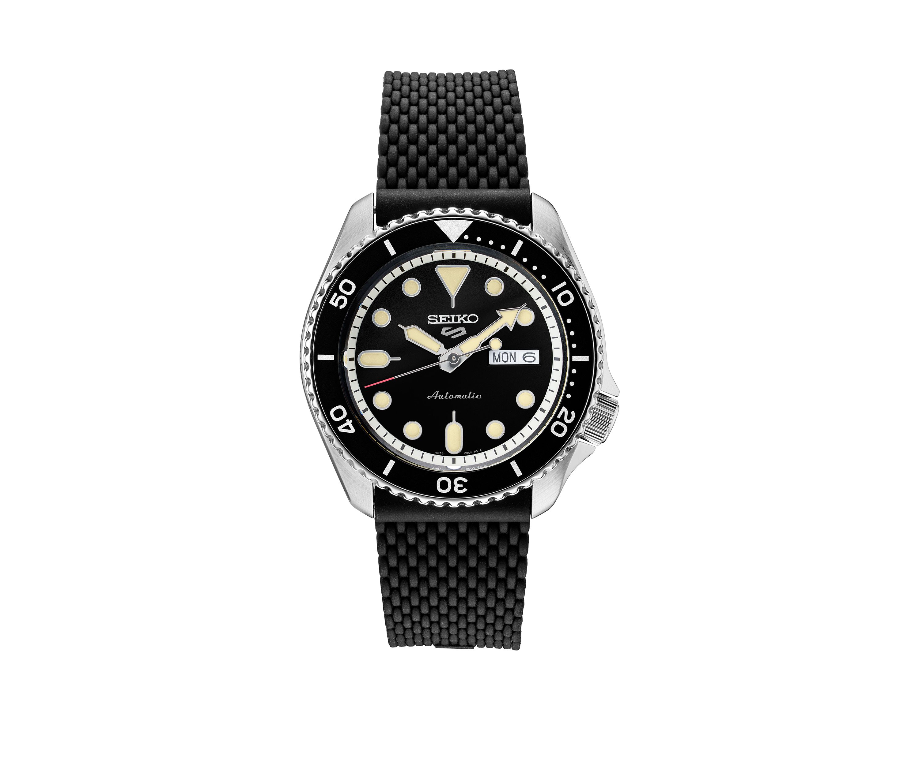 Mens 5 Sports Black Dial Watch