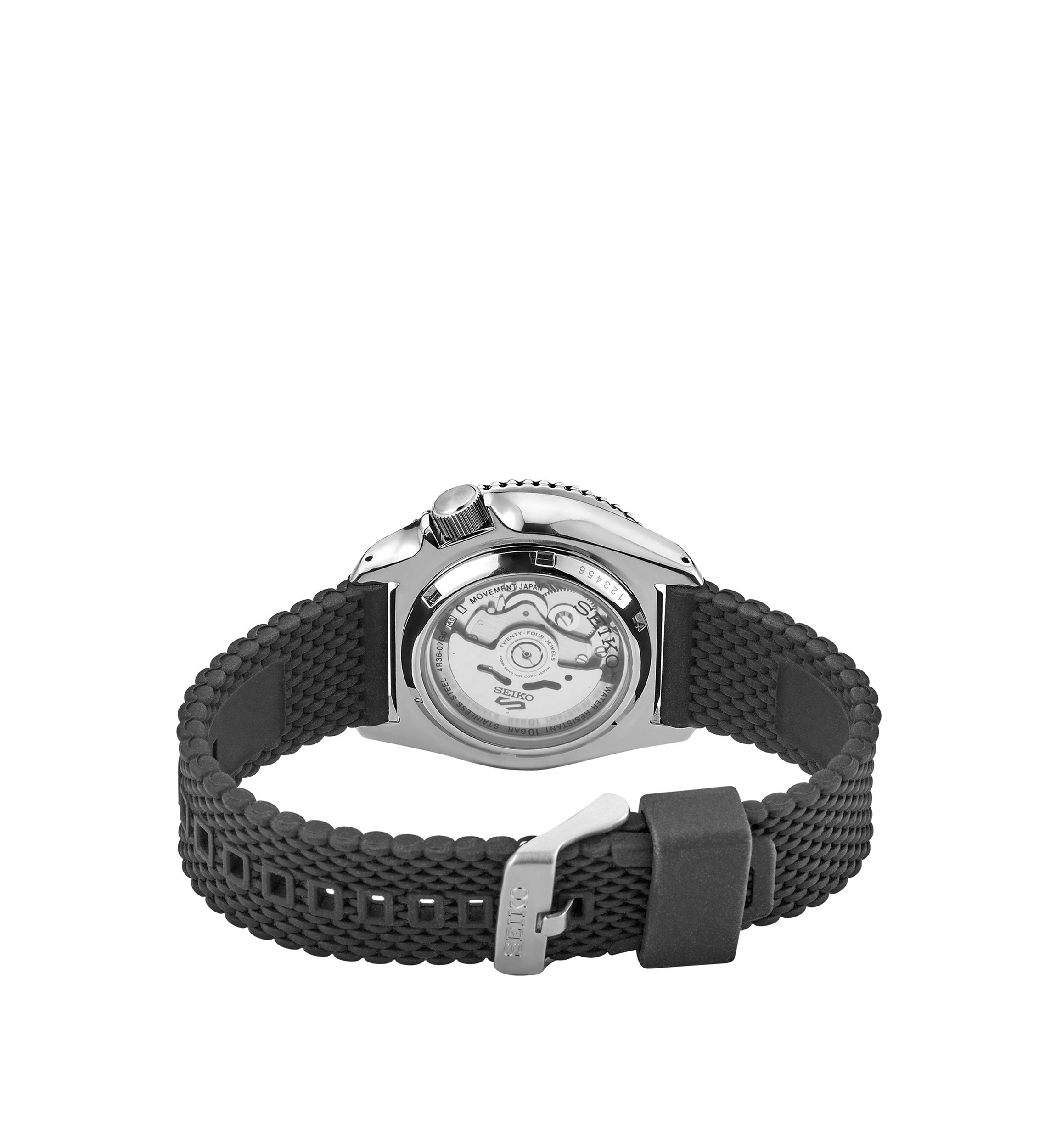 Mens 5 Sports Black Dial Watch