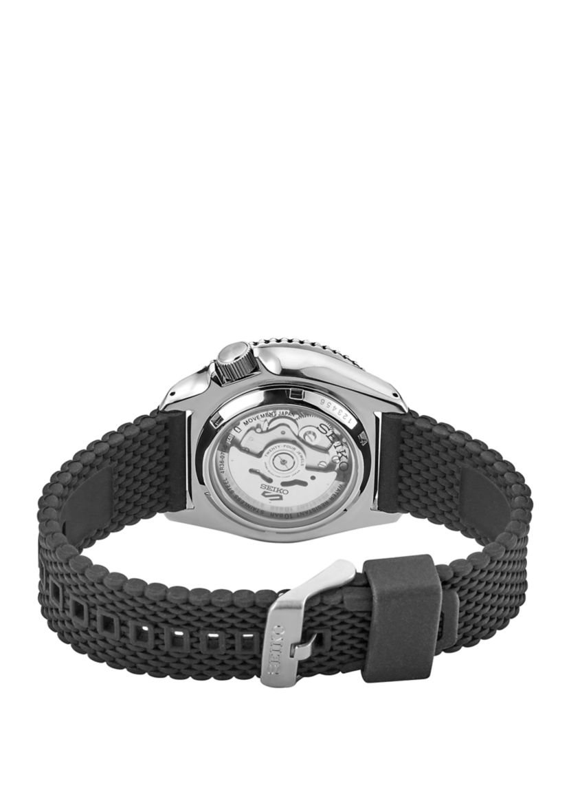 Mens 5 Sports Black Dial Watch