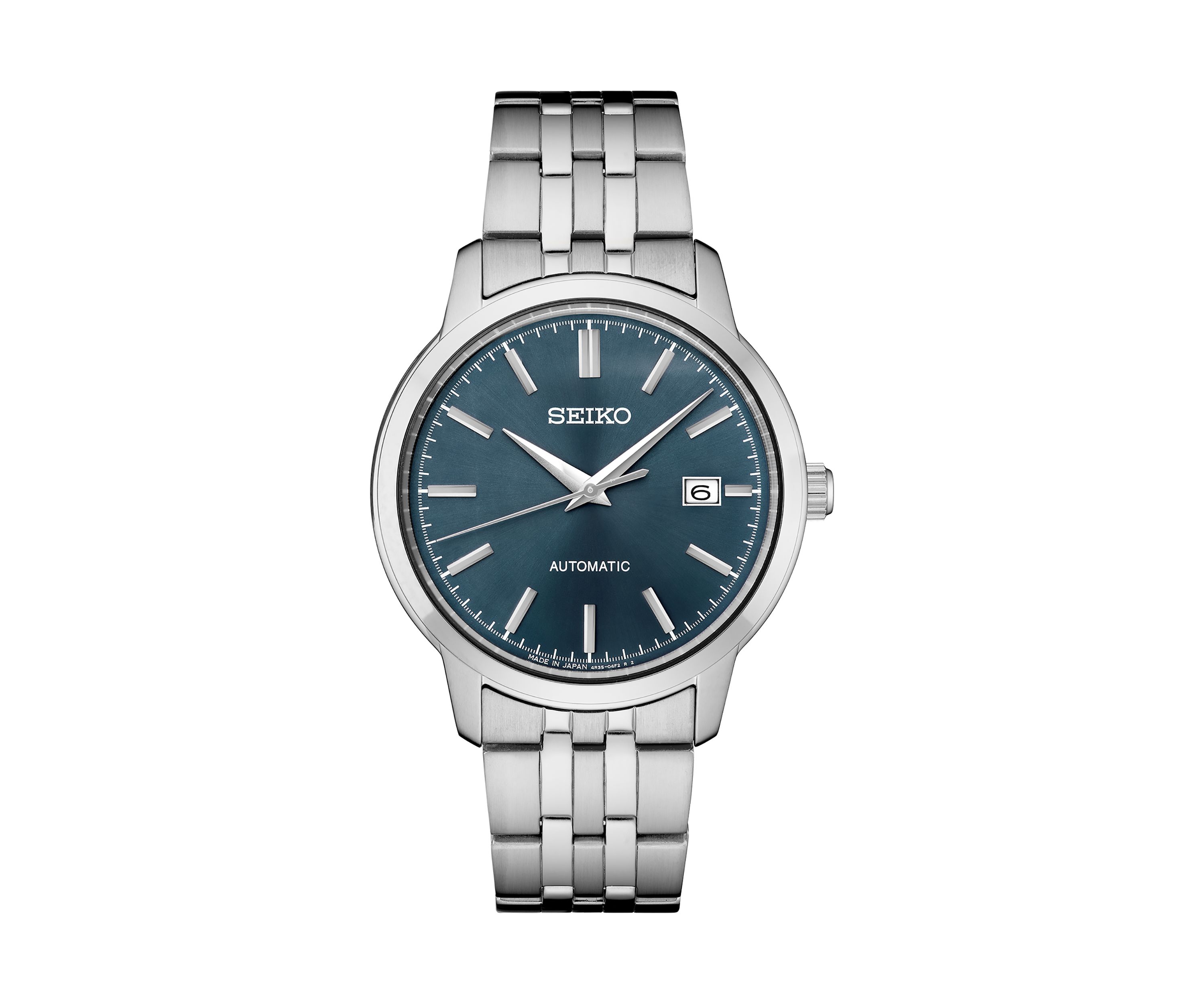 Essentials Stainless Steel Blue Dial Watch