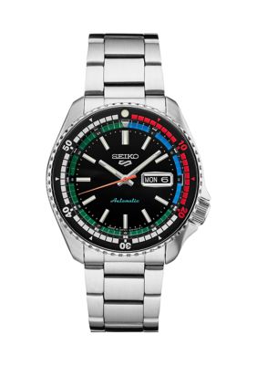 Seiko Men's 5 Sports, Special Edition, Automatic, Black Dial, Ss Case And Bracelet
