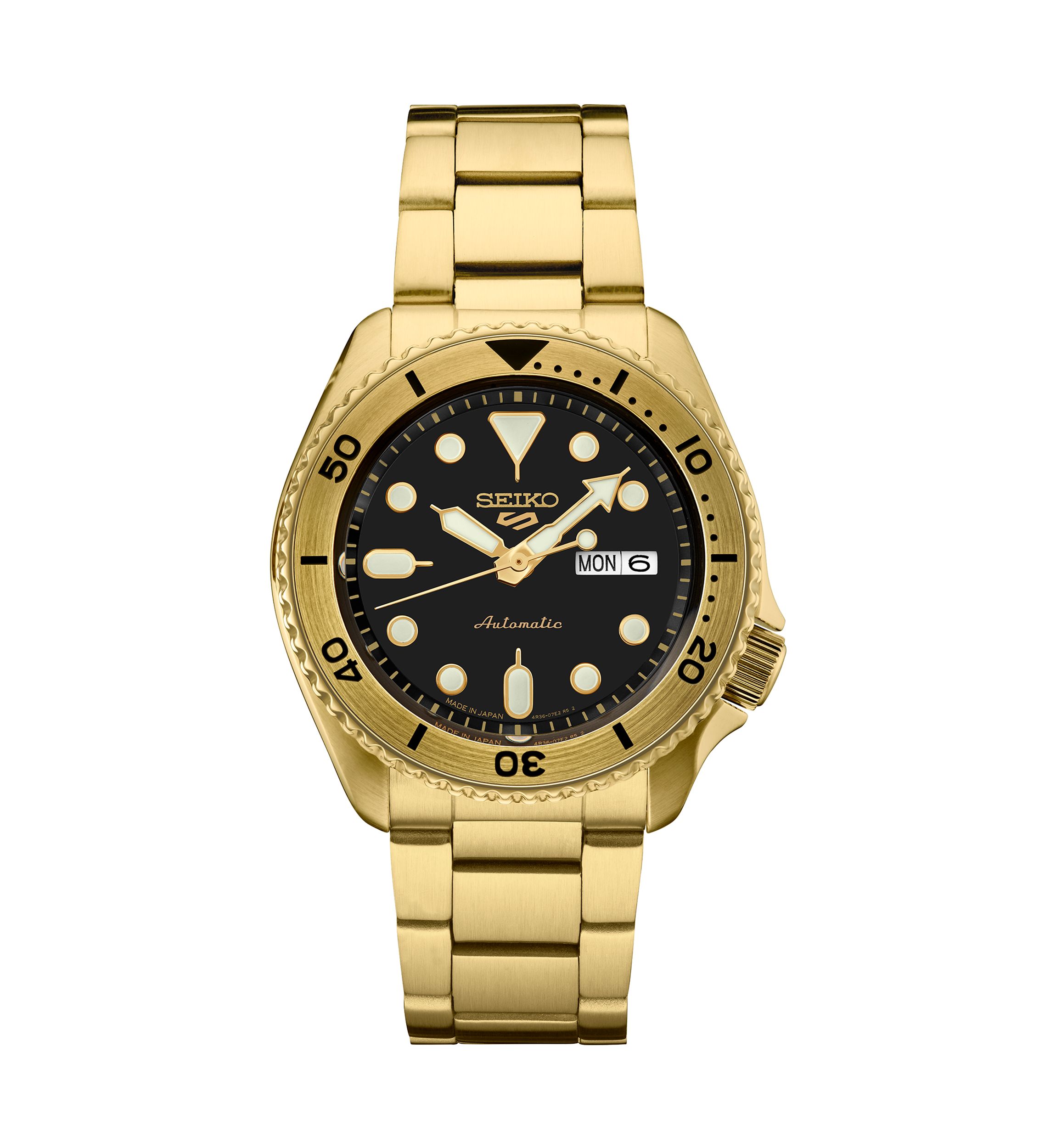 Mens 5 Sports US Special Edition Gold Series Automatic Movement YT Case and Bracelet Watch