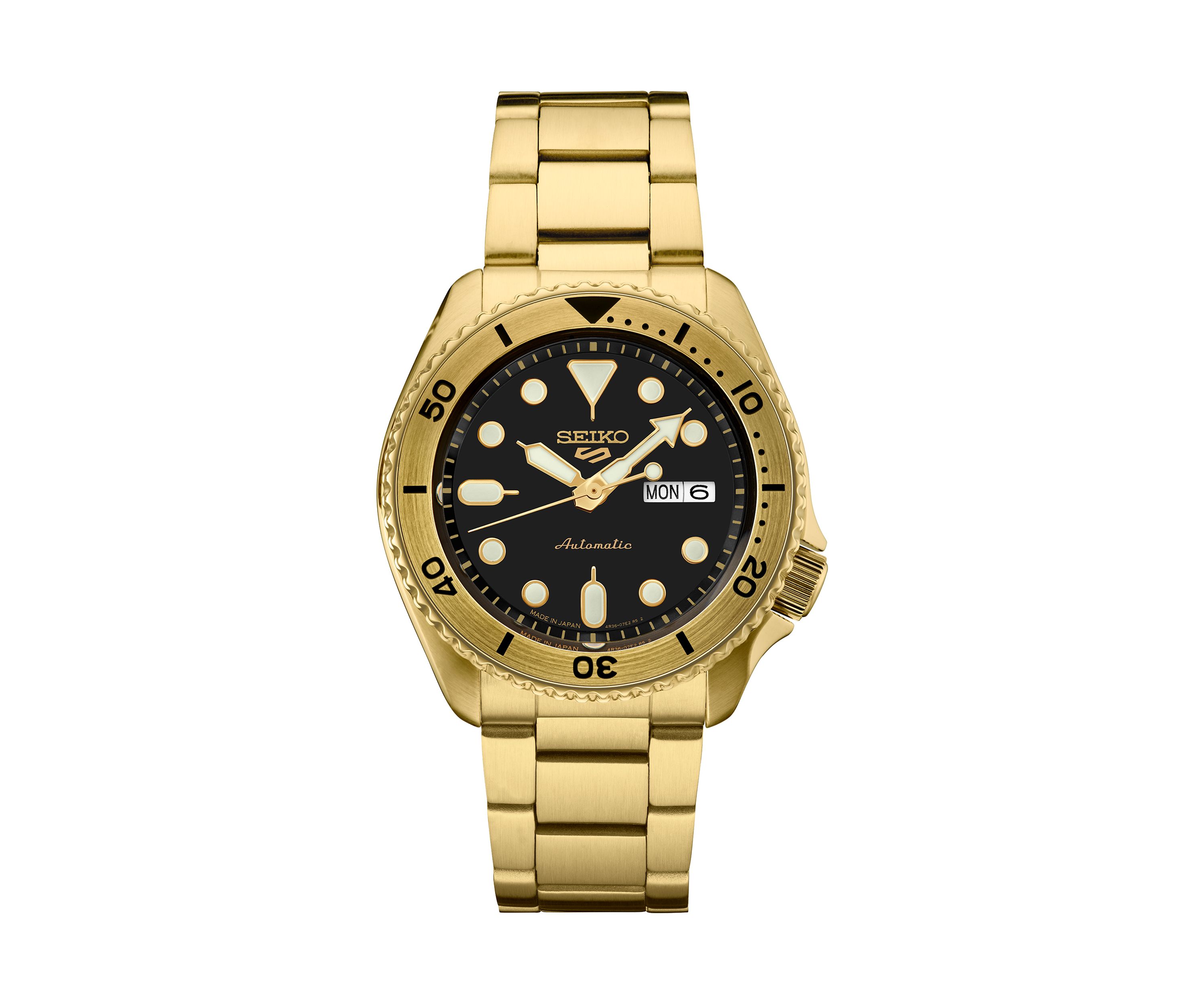 Mens 5 Sports US Special Edition Gold Series Automatic Movement YT Case and Bracelet Watch