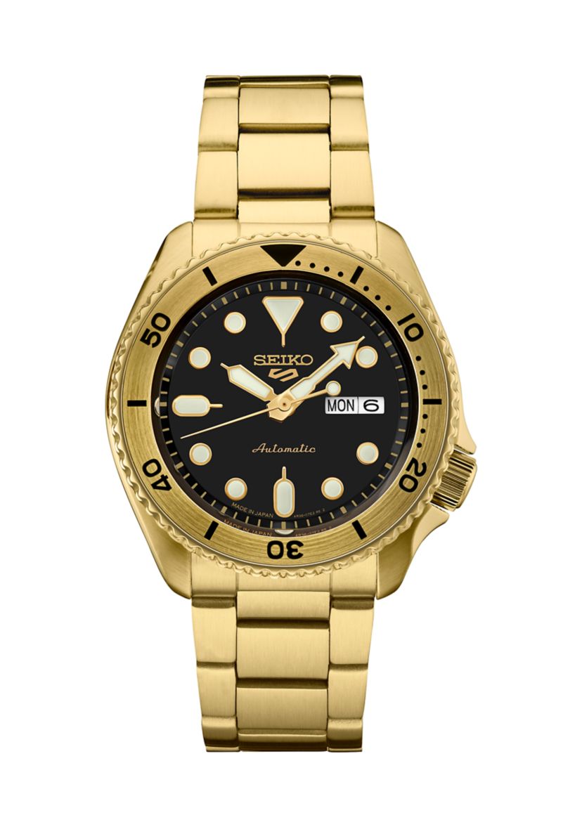 Mens 5 Sports US Special Edition Gold Series Automatic Movement YT Case and Bracelet Watch